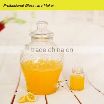 giant glass dispenser with lid made in China