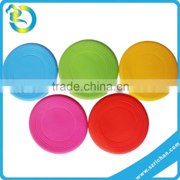 Colorful Custom Round Shapes Soft Food Grade Dog Training Flying Disc Silicone Pet Frisbee