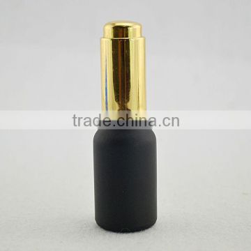 black cosmetics packaging refillable glass roll on bottles