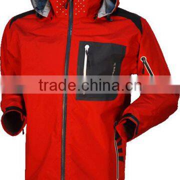 Mens Good Designed 3 Layers Bonded Waterproof Softshell Jacket photo-2