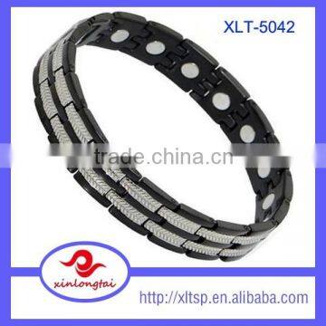 2016 Stainless Steel Energy jewelry bracelet Double row bio Magnetic Bracelet for Men