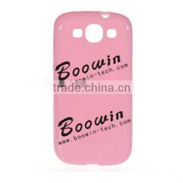 light pink Soft TPU Gel Crystal Jelly Case Cover for samsung galazxy siii I9300