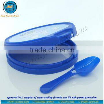 Super sealing plastic lid for milk powder tin with labeling with FSSC 22000 certified by GMP standard-with patent