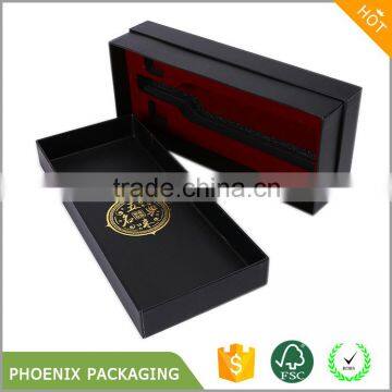 luxury single bottle red wine box paper cardboard wine box with EVA insert