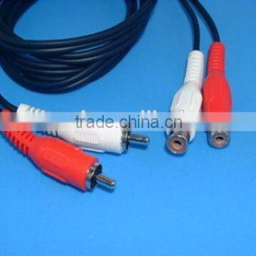 Audio Stereo Cable 2 RCA male to 2 RCA Female Left and Right