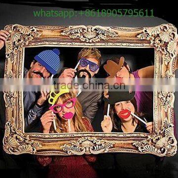 IN STOCK 2016 Photo Booth Large Picture Frame + Funny Faces Party Fun 24 Photo Props Booth