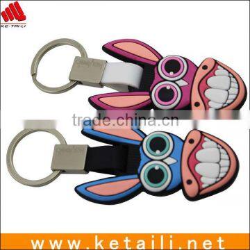 metal and silicone key chain/ring decration