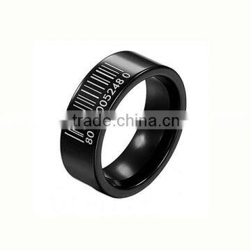 Classical Wide Bands Black IP Stainless Steel Jewelry Factory Mood Ring Mens Mood Rings Jewelry Mood Rings Wholesale (LR5208)