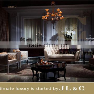 JS07 Living Room Furniture Top Layer Leather Sofa Sectional Sofa From JL&C Luxury Home Furniture New Sofa Designs