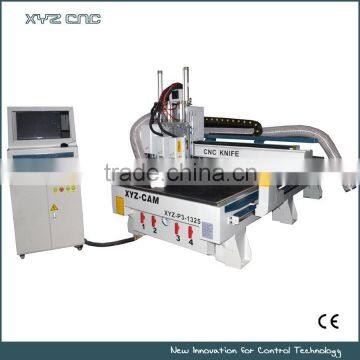 CNC Router Machine with xot knife for mat board, carpet, cork, rubber cutting P3-1325