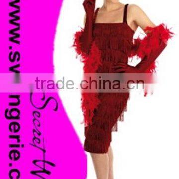 1920s Fringe Flapper Fancy Dress Charleston Ladies Costume