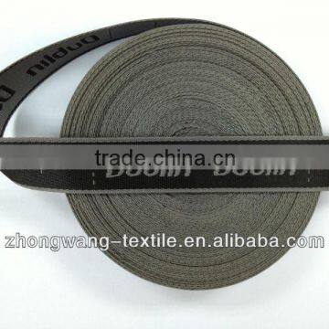 Black polylester webbing cutting for clothing