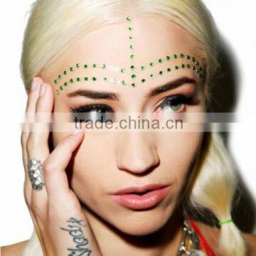 OEM Custom Radiant Temporary Self-adhesive Makeup Rhinestone Crystal Face Jewels Sticker Eye Jewels on Sticker Factory photo-5