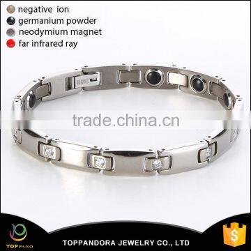 New Design High Quality Health Jewelry Lady's Therapy Magnetic Stainless Steel Bracelet Wholesale