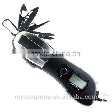9-in-1 Digital Tire Pressure Gauge With Multi-tools/Hand Tool Sets