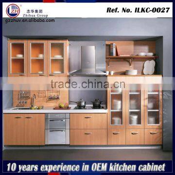 Modern high gloss kitchen cabinet laminated kitchen cabinet solid wood walnut kitchen cabinets