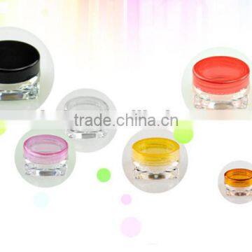 3g Plastic jar container with plastic lid cap