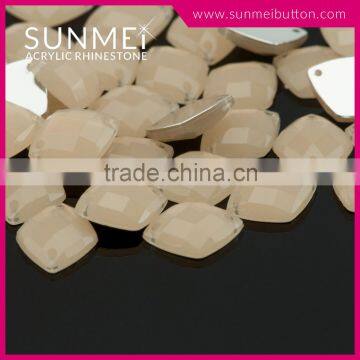 Bulk Non Hot-Fix Wheat Color Opal Acrylic Synthetic Stones