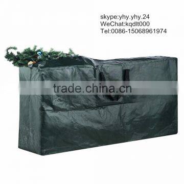 PE material green color Christmas tree storage bag made in China