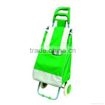 Folding laundry cart with polyester bag