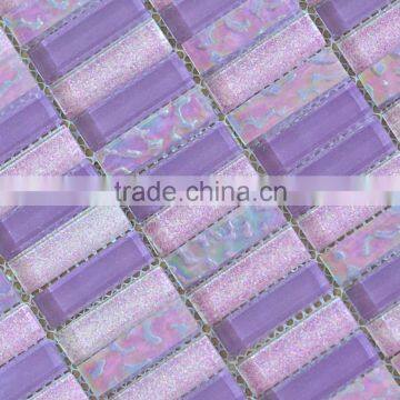 crystal glass mosaic, bedroom decor mosaic, crackle glass mosaic tile (PML154883)