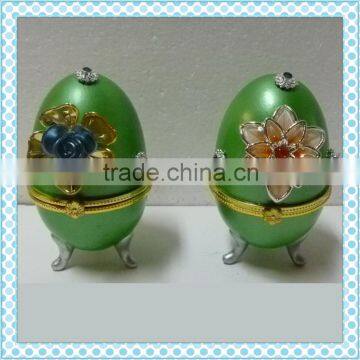 New Product Ceramic Hinged Egg Shape Jewelry Box photo-2