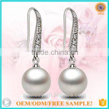2016 Latest TOP quality shell pearl S925 silver jewelry earrings