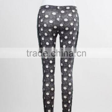 F5W31040 2016 Custom Yoga Pants Polka Dot Print Fitness Leggings photo-4