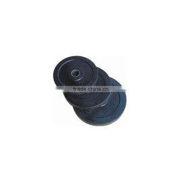 Black Rubber Coated Weight Plates With Metal Ring