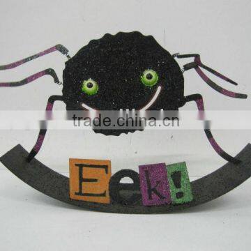 Halloween metal rocking spider decoration