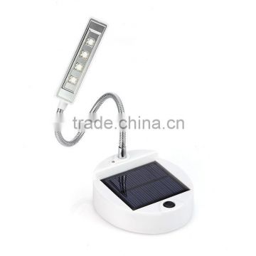 4 led Solar Power Flexible Desktop Reading Lamp Light solar powered led flexible strip ligh variable led lamp light