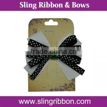 2015 New Design Custom Grosgrain Ribbon Rhinestone Hair Clips For Sale