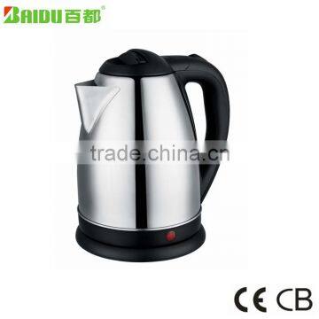 Baidu factory free sample 1.8L cordless storage design speed boil stainless steel kettle prevent dry protection
