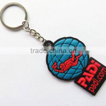 Funny Letter Printing Metal Key Chain Newest Soft Rubber Bag Keychain