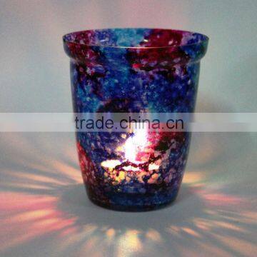 Glass tea light candle holder 5035