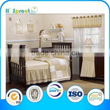 100% cotton embroidery baby bedding set with carton pattern for kids