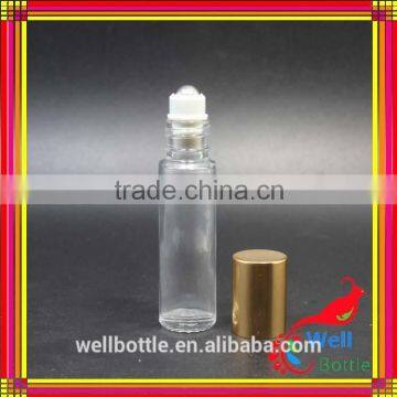 Cheap Mini Perfume Glass Bottle With Stainless Steel Ball With Clear Roll on Perfume Glass Bottle