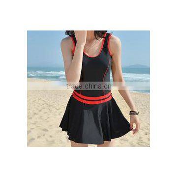 BSC110 New Women Fashion Tight One Piece Pure Skirt Bikini Swimwear photo-2