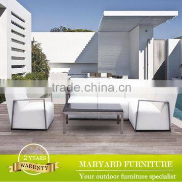 stainless steel modern outdoor leather furniture Sofa sets MY4106