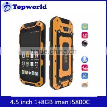 IP67 Waterproof Smartphone IMAN i5800c 4.5 inch MTK6582 Android 4.4 1GB RAM 8GB ROM Android Smartphone