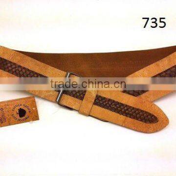 two color Belt in natural cork