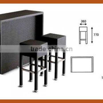 Rattan Bar Furniture Set One Table Two Chair