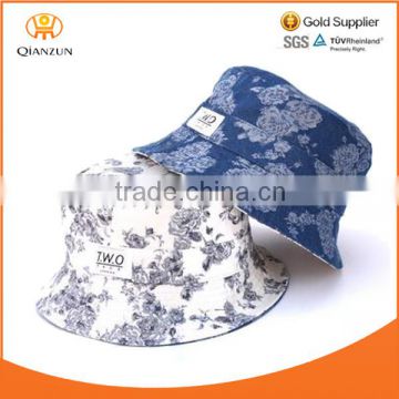 fashion blue australian streetwear bucket hat floral print pattern cotton reversible paisley bucket hat