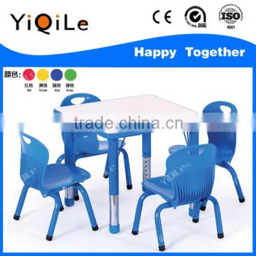 Serviceable various design plastic material children table and chair for primary school