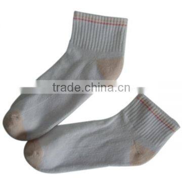 GSS-80 Haining GS custom half terry light orange cotton ankle ladies mesh sport socks