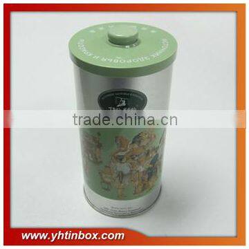 cylinder mental tin box,coffee tin box