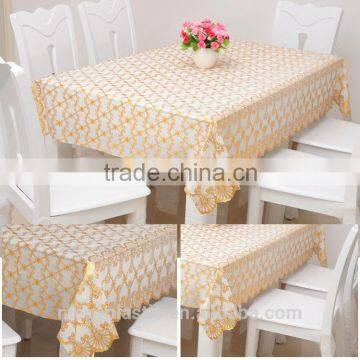 good quality gold stamping printed PVC table cloth 137cm*20m/roll