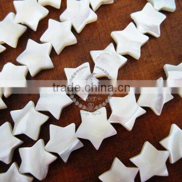 1string 15inch 8MM Kawaii White Star Natural Sea Shell Beads,mother of Pearl Shell Beads,About 40pcs per String 3021045