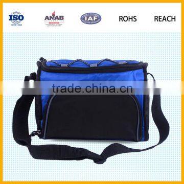 Alibaba Golden Supplier High Quality Long Strap Insulated Cooler Bag with Zipper for Travel, Picnic, School