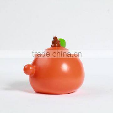 adroable tomato shape coin bank, PVC/ABS OEM piggy bank, coin bank customized china maunfacturer